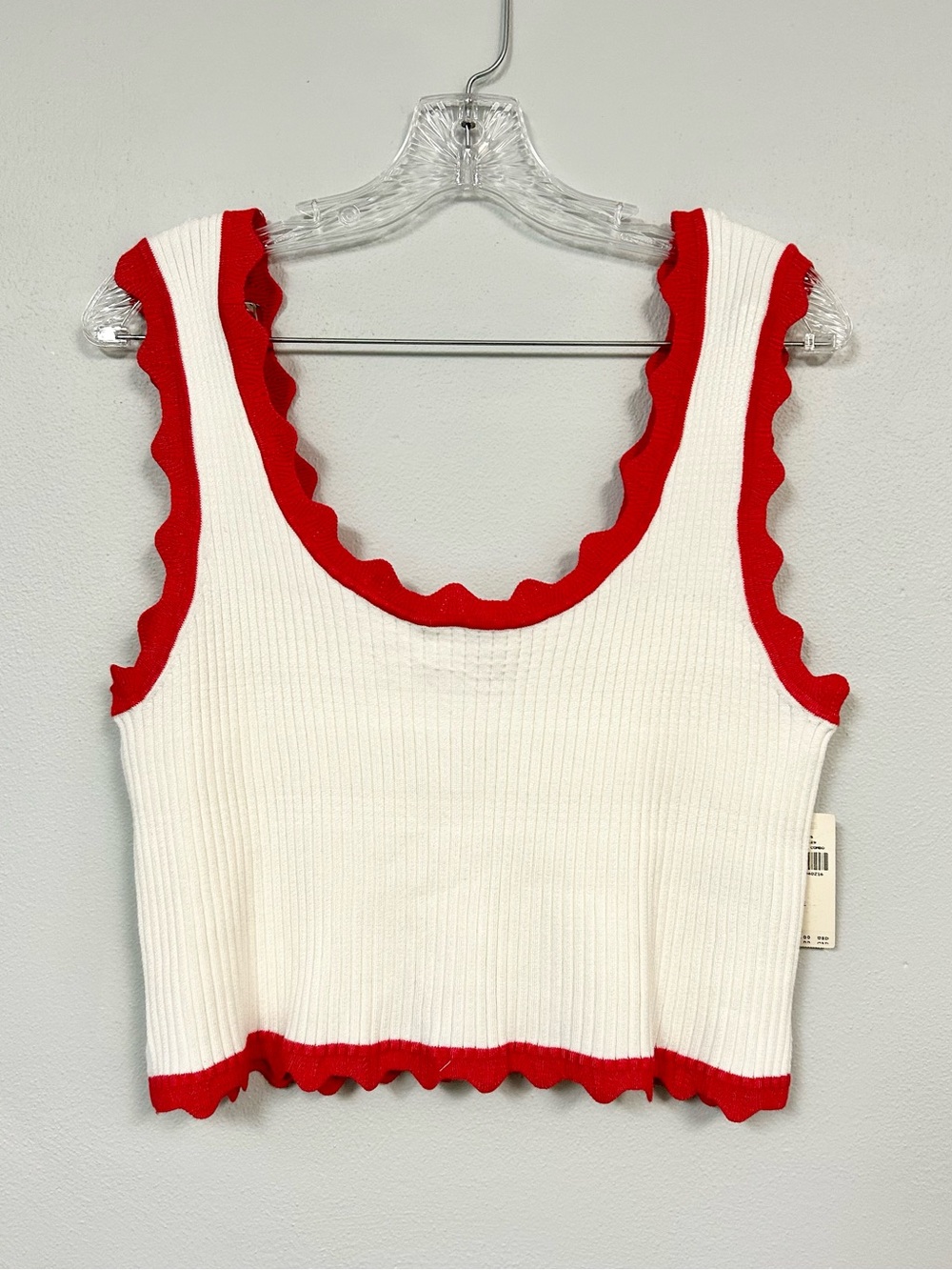 MAEVE 🧳 Cropped Scalloped Sweater Tank - Size XL - Picture 4 of 5